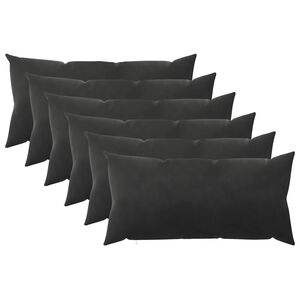 vidaXL Kissen mit Kissen HEERLEN 6 Stk. Schwarz Samt