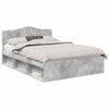 vidaXL Bettrahmen Beton Grau 150 x 200 cm Massives Kiefernholz