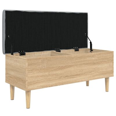 vidaXL Sitzbank mit Stauraum Sonoma-Eiche 102x42x46 cm Holzwerkstoff