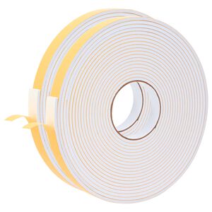 vidaXL Selbstklebendes Schaumstoffband 2 pcs Wei&szlig; 20 mm x 10 m