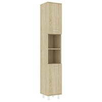 vidaXL Badezimmerschrank Sonoma-Eiche 30x30x179 cm Holzwerkstoff