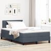 vidaXL Boxspringbett mit Matratze Dunkelgrau 120 x 190 cm Samt