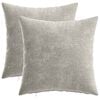 vidaXL Kissenbezug 2 pcs HEERLEN Hellgrau 40 x 40 cm Chenille-Stoff
