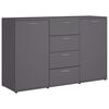 vidaXL Sideboard Grau 120x35,5x75 cm Holzwerkstoff