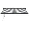 vidaXL Markise Einziehbar Anthrazit & Wei&szlig; 3,5x2,5 m Stoff & Aluminium