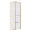 vidaXL Walk-in Duschwand Gold 90 x 195 cm Gehärtetes Glas
