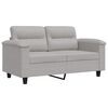 vidaXL 2-Sitzer-Sofa Hellgrau 120 cm Mikrofasergewebe