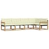 vidaXL Outdoor-Sofagarnitur 5 stk. Wei&szlig; und Creme