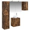 vidaXL Badezimmerschrank-Set 5 pcs Ger&auml;ucherte Eiche 50 x 14,5 x 70 cm