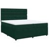 vidaXL Boxspringbett mit Matratze Dunkelgr&uuml;n 200x200 cm Samt