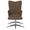 vidaXL Relaxsessel mit Hocker Braun Stoff