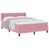vidaXL Boxspringbett mit Matratze mit Kopfteil Rosa 200 x 140 cm Samt