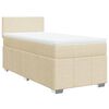 vidaXL Boxspringbett mit Matratze Creme 90x200 cm Stoff