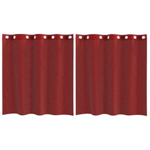 vidaXL Voile Vorh&auml;nge mit &Ouml;sen 2 Stk. Weinrot