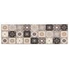 vidaXL K&uuml;chen Teppich Grau-beige Mosaik 150 x 45 cm 100% Polyamid