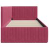 vidaXL Eckbettgestell mit Kopfteil Weinrot 90 cm x 190 cm Samt