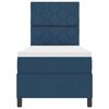 vidaXL Boxspringbett mit Matratze mit Kopfteil Blau 80 x 200 cm Stoff