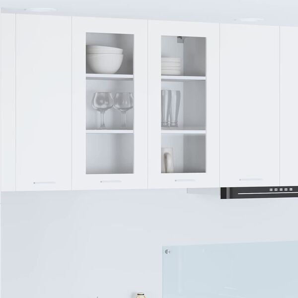 vidaXL H&auml;ngeschrank mit Speicher Wei&szlig; 80 x 31 x 80 cm Holzwerkstoff