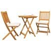 vidaXL Garten Bistro Set 3 pcs Braun Massivholz Akazie
