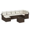 vidaXL Gartensofa-set 8 stk. Braun Poly-Rattan