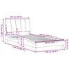vidaXL Bettgestell ohne Matratze "Hanko" Dunkelbraun 100x200 cm Stoff