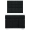 vidaXL Boxspringbett mit Matratze Schwarz 90x200 cm Stoff