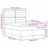 vidaXL Boxspringbett mit Matratze Dunkelbraun 140 x 190 cm Stoff