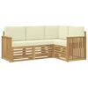 vidaXL Sofagarnituren 4 pcs Wei&szlig; und Creme 187,5 x 128,5 x 73 cm