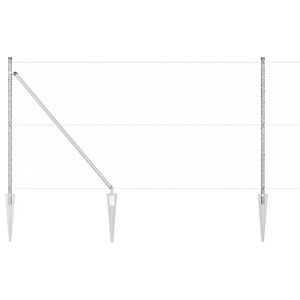 vidaXL Sechseckiger Zaun mit Pfosten 100 x 1,4 m Verzinkter Stahl Netz