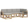 vidaXL Outdoor-Sofagarnitur 6 stk. Wei&szlig; und Hellgrau