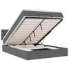 vidaXL Ottomane Bett mit Matratze & LEDs Dunkelgrau 140x200 cm Stoff