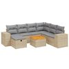 vidaXL Patio Sofa Set 8-Sitzer Mischung aus Beige und Hellgrau