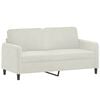 vidaXL 2-Sitzer-Sofa Creme 140 cm Samt