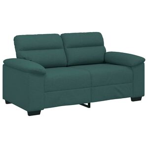 vidaXL 2-Sitzer-Sofa Dunkelgr&uuml;n 160x81x84 cm Stoff