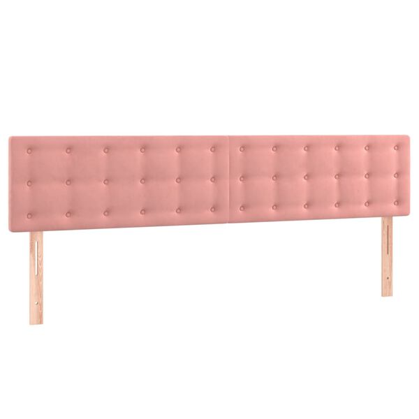 vidaXL Kopfteile 2 Stk. Rosa 80x5x78/88 cm Samt