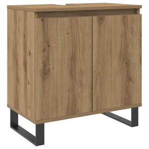 vidaXL Badschrank Artisan-Eiche 58x33x60 cm Holzwerkstoff