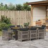 vidaXL Garten Essgruppe 9 pcs Grau Pulverbeschichteter Stahl