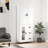 vidaXL Highboard Wei&szlig; 69,5x34x180 cm Holzwerkstoff