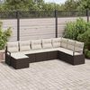 vidaXL Garten-Sofa-Set 8 pcs Braun Poly Rattan