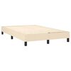 vidaXL Boxspringbett mit Matratze & LED Creme 120x200 cm Stoff