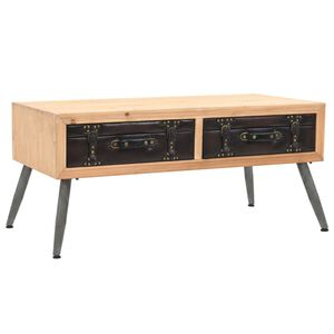 vidaXL Couchtisch Tannenholz Massiv 115 &times; 55 &times; 50 cm