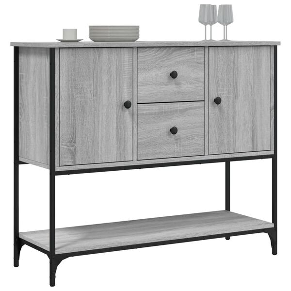 vidaXL Sideboard Grau Sonoma 100x36x85 cm Holzwerkstoff