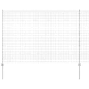 vidaXL Zaun mit Pfosten Silber