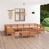 vidaXL 11-tlg. Garten-Lounge-Set Honigbraun Massivholz Kiefer