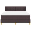 vidaXL Boxspringbett mit Matratze Dunkelbraun 200 x 140 cm Stoff