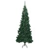 vidaXL K&uuml;nstlicher Eck-Weihnachtsbaum Gr&uuml;n 180 cm PVC