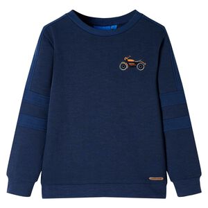 Kinder-Sweatshirt Marineblau Melange 92