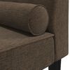 vidaXL Chaiselongue mit Nackenrolle Braun Stoff