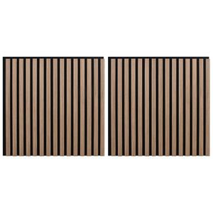 vidaXL Wandpaneele 2 pcs Braun 60,5 x 60 cm