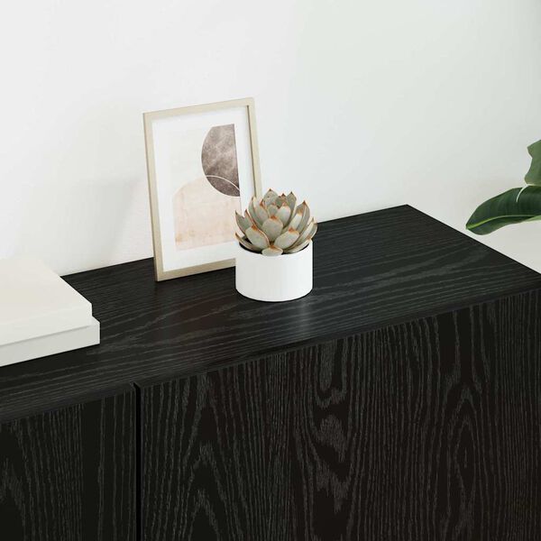 vidaXL TV-Wandm&ouml;bel 5 pcs Schwarz Eichen-Optik Holzwerkstoff